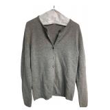 Pendleton Grey Knit Button-Front Cardigan, Sz M