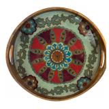 Pottery Barn Round Decorative Tray 17 in