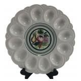 Ceramic Vegetable Motif Deviled Egg Plate