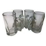 Anchor Hocking Set of 4 Glass Beer Mugs