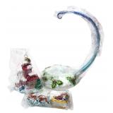 Glass Christmas Ornaments & Display Stand
