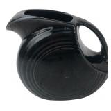 Fiesta Black Ceramic Disc Pitcher 7.25" H