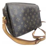 Brown LV Monogram Crossbody Bag 10x7"