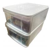 Two Bins of Assorted Light Bulbs