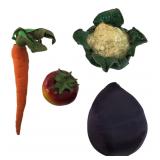 Assorted Artificial Vegetables Lot of 4