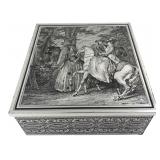 Vintage Equestrian Lithograph Tin Box