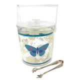 Vintage Butterfly Motif Acrylic Ice Bucket with...
