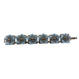 Vintage Blue Floral Panel Bracelet