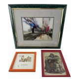 3 Framed Artworks D.R. Cooper & Bill Eagan
