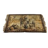 Vintage Velvet Camel Desert Scene Tapestry