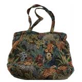 Mary Boggs Baggs Safari Animal Tapestry Tote Bag