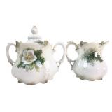 R.S. Prussia Porcelain Sugar & Creamer Set