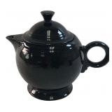 1980s Fiesta Black Ceramic Teapot