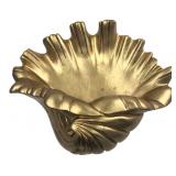 Gold Painted Shell Wall Pocket Dish