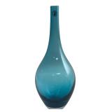 IKEA Handmade Quality Blue Glass Vase
