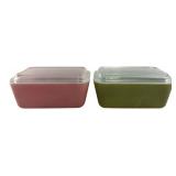 Pyrex 0502 Refrigerator Dishes w/ Lids