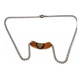 Artisan Mixed Metal Copper Heart Necklace