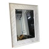 Belle Maison White Chevron Wall Mirror 30x40"