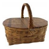 Woven Splint Wood Picnic Basket