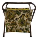 Retro Floral Fabric Folding Magazine Rack