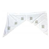 Pair of Floral Embroidered Swag Curtains
