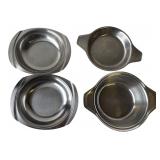 Set of 4 Stainless Steel Au Gratin Dishes