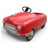 Vintage Red Metal Pedal Car