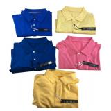 5 Supima Cotton Mercerized Polo Shirts L & XL