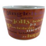 Designpac Inc. Holiday Typography Ceramic Bowl