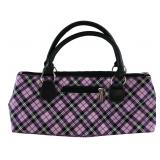 Primeware Purple Plaid Insulated Tote Bag