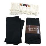 Holiday Home Black Cotton Napkins & Fall Towel