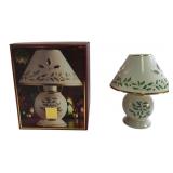 Holiday TM Holly Ceramic Candle Lamp
