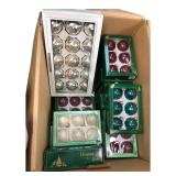 Mixed Lot Boxed Glass Christmas Ornaments