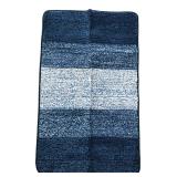 Kitinjoy Navy Blue Striped Indoor Door Mat 20x30