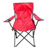 Red Folding Camp Chair with Cup Holders