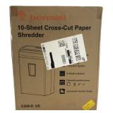 Unopened Bonsaii C209-D Cross-Cut Shredder