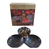 Kirkland's Potter's Garden II Snowman Candy Dish