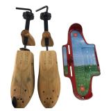 Men's Wooden Shoe Trees & Kids Foot Measurer