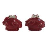Novelty Red Crab Ceramic Salt & Pepper Shakers