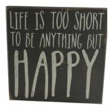 Decorative Wooden Quote Box Sign 8x8