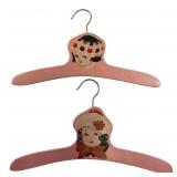 Pair Figural Painted Wood Childrens Hangers