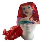 Disney Princess Ariel Hat with Attached Red Hair