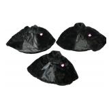 Toby Set of 3 Black Faux Fur Capes