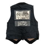 Somerset Black Corduroy Vest w/ 1968 MC5 Patches
