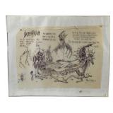 Occult Dark Art Grimoire Illustration 16.25x20.25