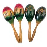 4 Wooden Maracas from Dennis Thompson MC5 Estate