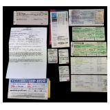 Dennis Thompson MC5 Travel Tickets & Receipts