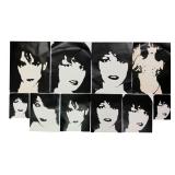 10 Post-Punk Aesthetic B&W Stencil Prints
