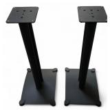Pair of Black Metal Speaker Stands