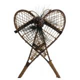 Rustic Heart Shaped Snowshoe Wall Decor